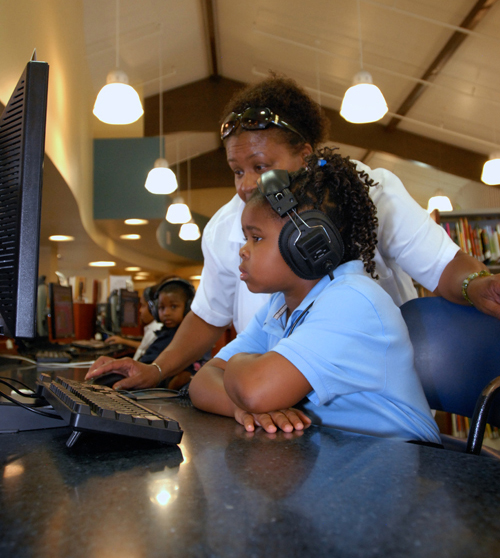 Child using computer